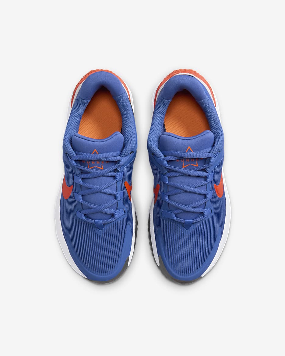 Běžecké silniční boty Nike Star Runner 4 pro větší děti - Astronomy Blue/Bílá/Total Orange/Team Orange