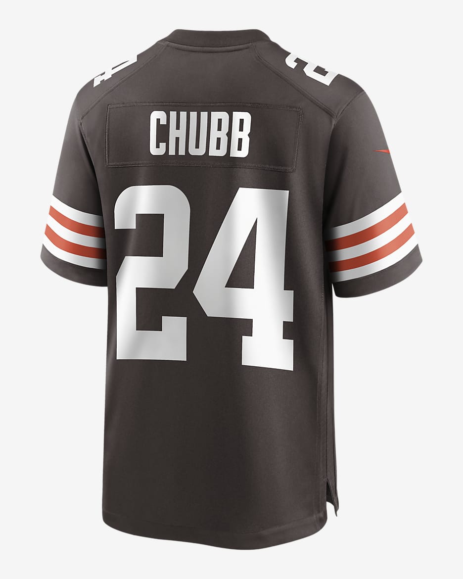 NFL Cleveland Browns (Nick Chubb) Men's Game Football Jersey - Seal Brown