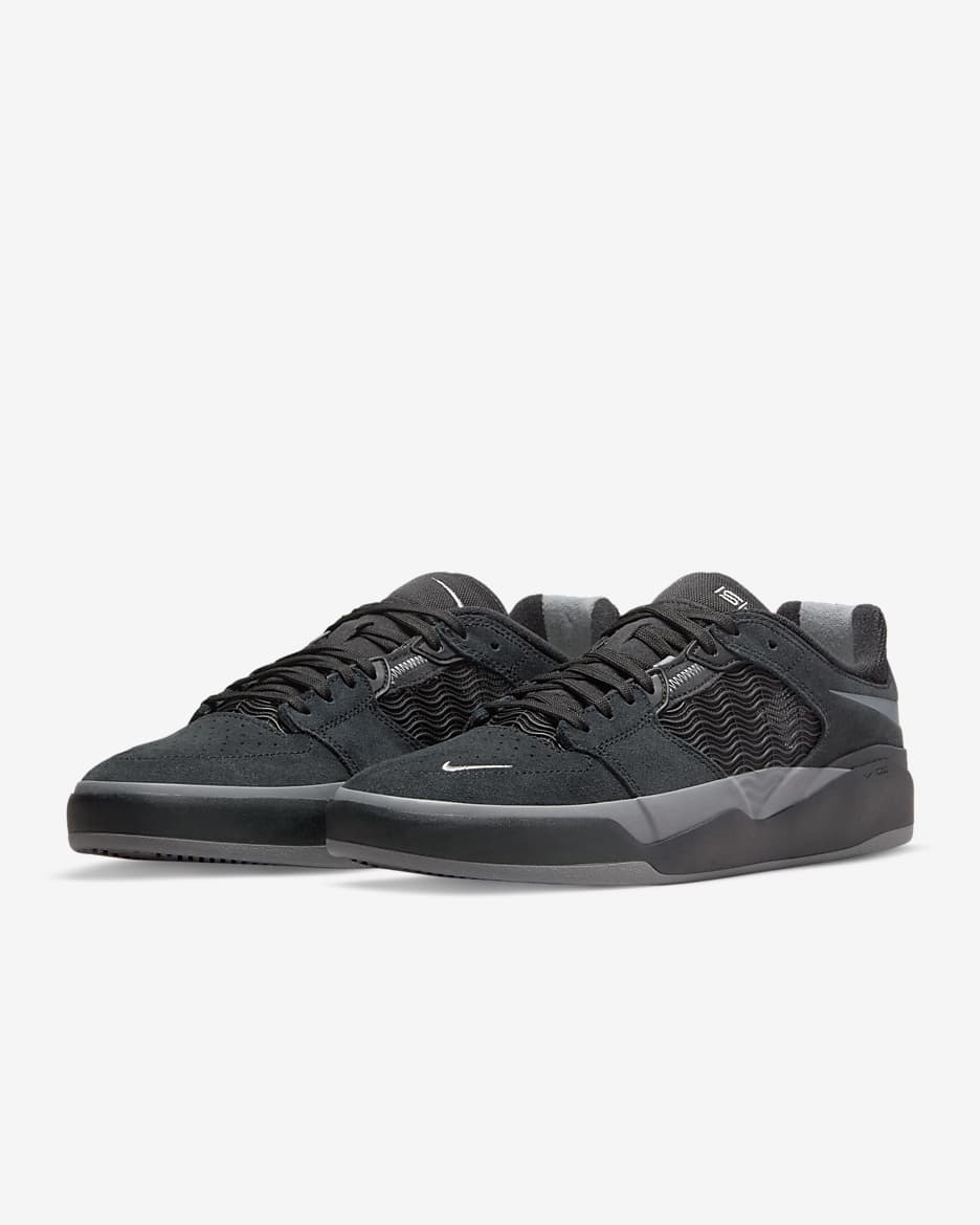 Nike SB Ishod Wair Skate Shoes - Black/Black/Citron Tint/Smoke Grey