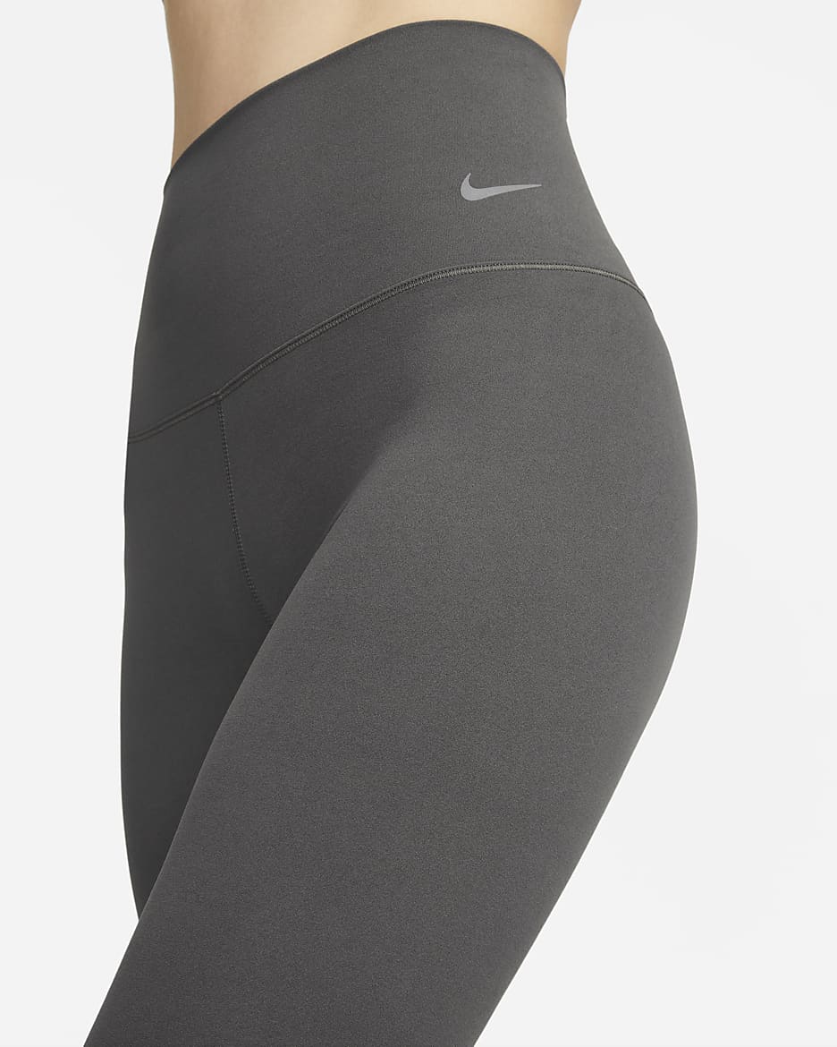 Nike Zenvy Women's Gentle-Support High-Waisted Full-Length Leggings - Medium Ash/Black