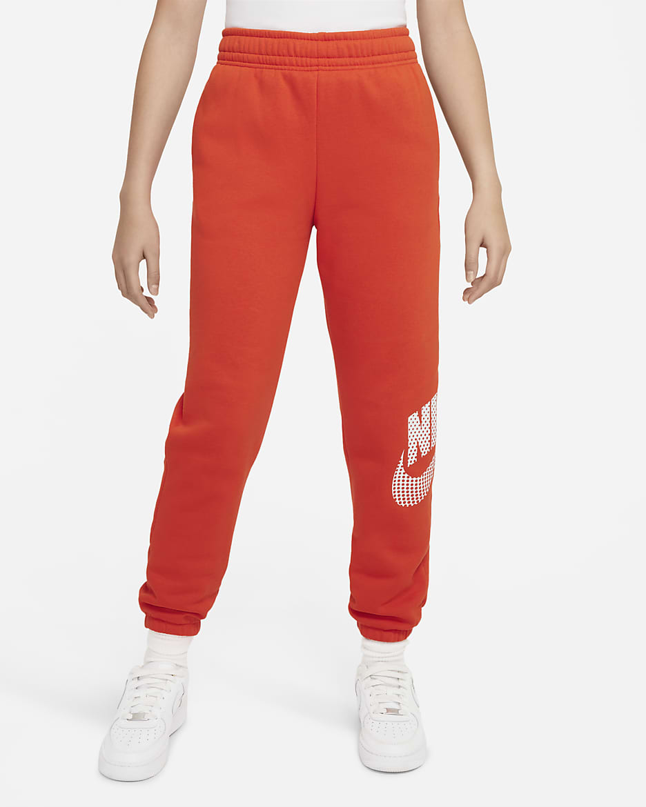 Nike Sportswear Big Kids' (Girls') Oversized Fleece Dance Pants - Picante Red