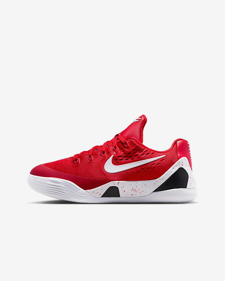 Kobe IX Big Kids' Basketball Shoes - University Red/White