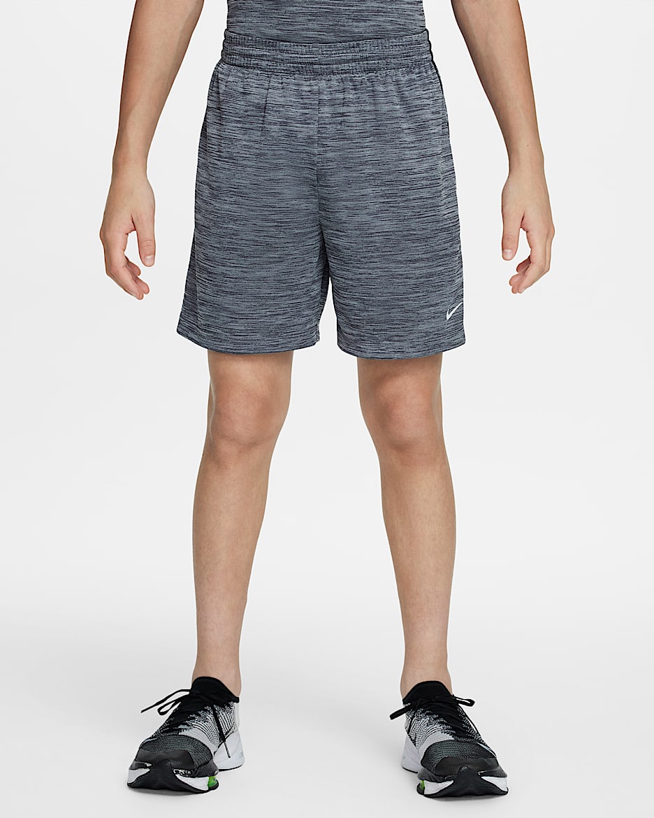 Nike Multi Older Kids' (Boys') Dri-FIT Shorts - Black/Light Smoke Grey/Black/White
