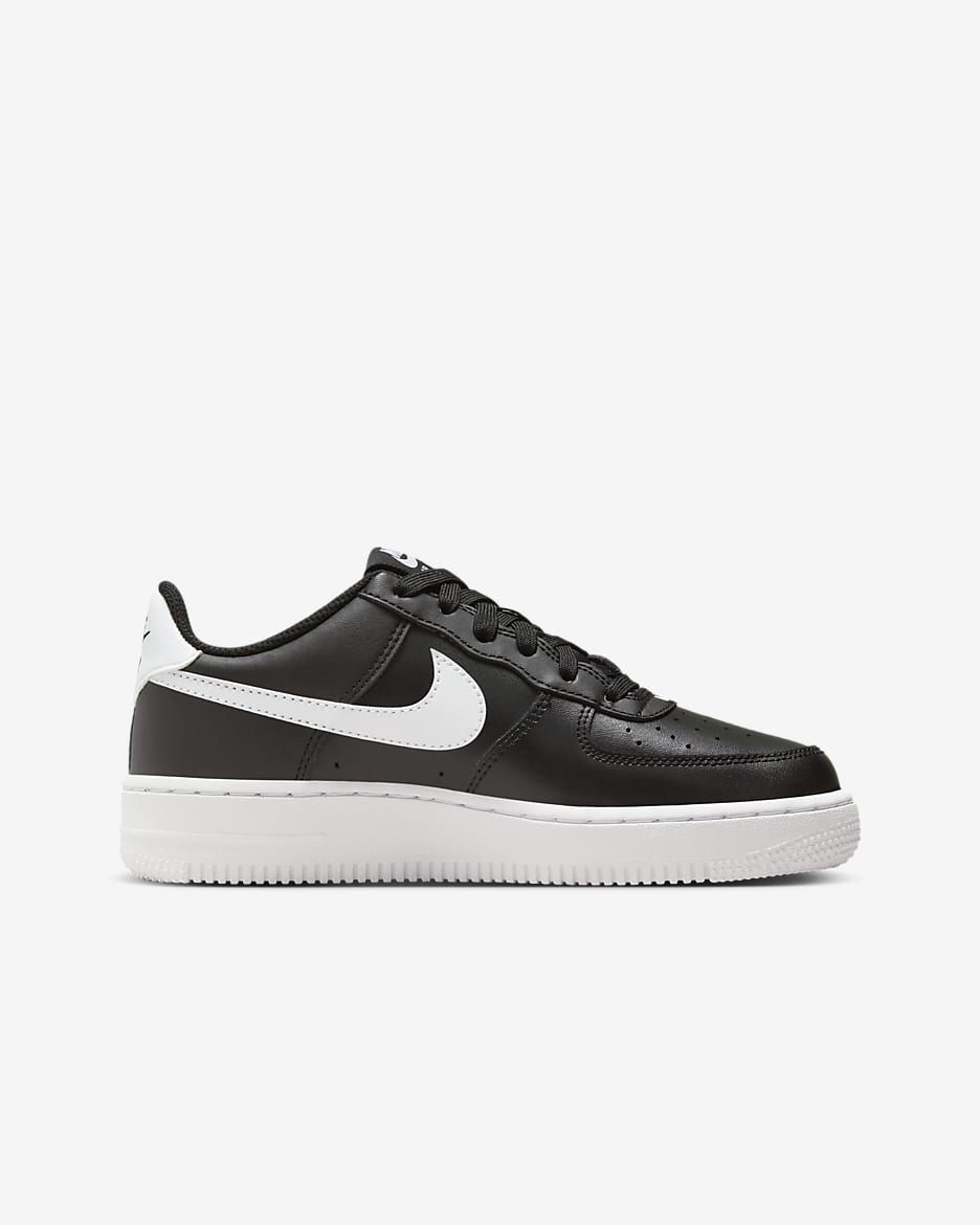 Tenis para niños grandes Nike Air Force 1 - Negro/Blanco