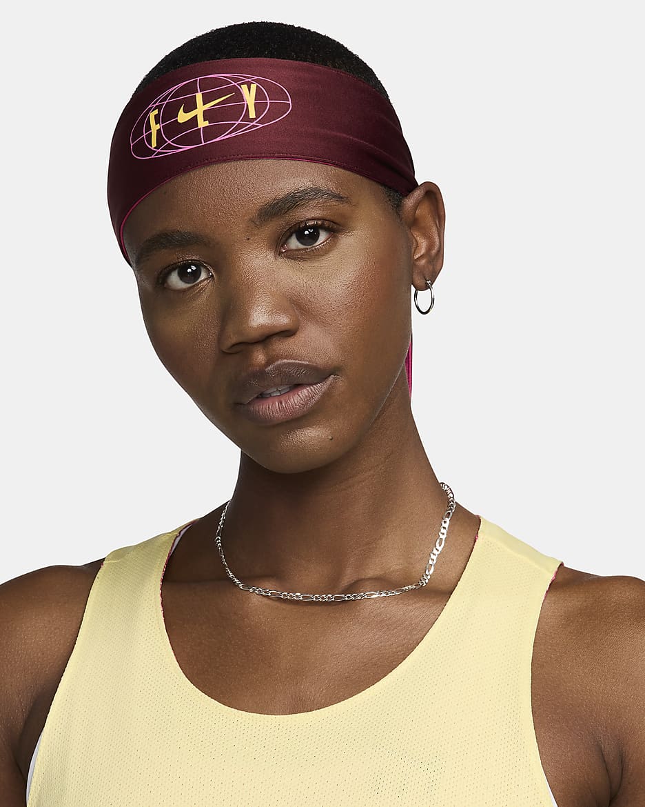 Cinta para el pelo de básquetbol con gráfico Nike Fly - Rosa alquimia