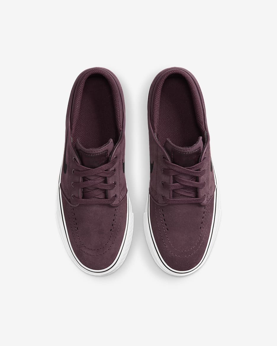 Nike SB Stefan Janoski-skatersko til store børn - Burgundy Crush/Burgundy Crush/Sail/sort