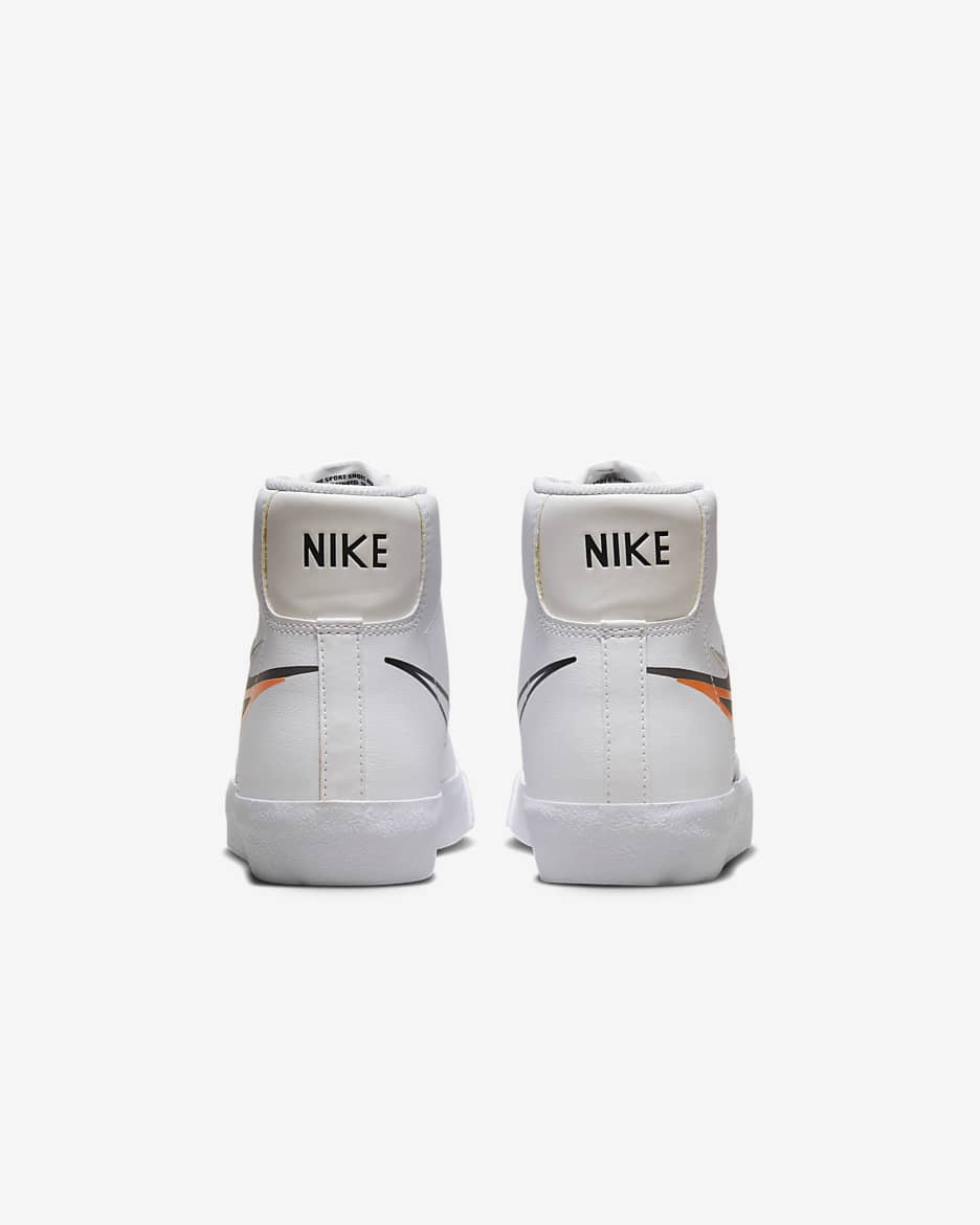 Nike Blazer Mid Next Nature cipő nagyobb gyerekeknek - Fehér/Bright Mandarin/Medium Ash/Fekete