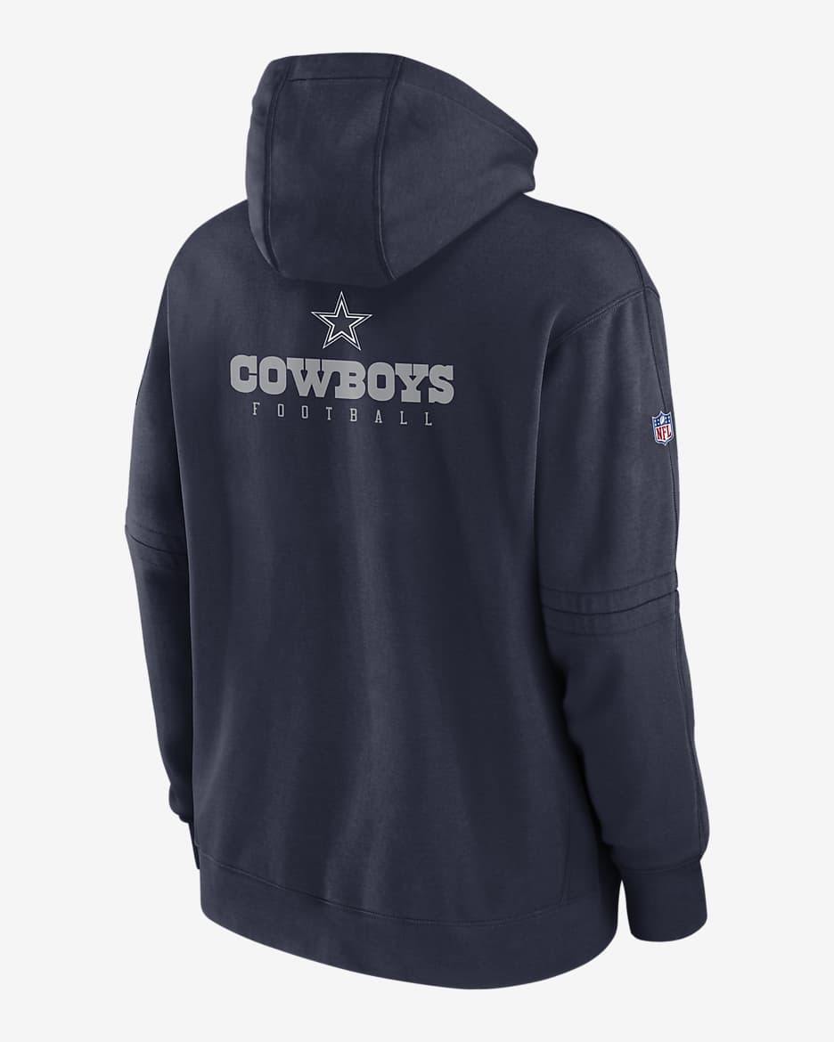 Dallas Cowboys Sideline Club Nike NFL-hoodie voor heren - College Navy