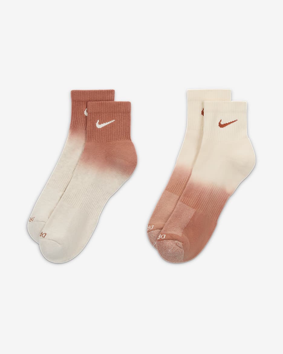 Nike Everyday Plus Cushioned Ankle Socks (2 Pairs) - Multi-Colour