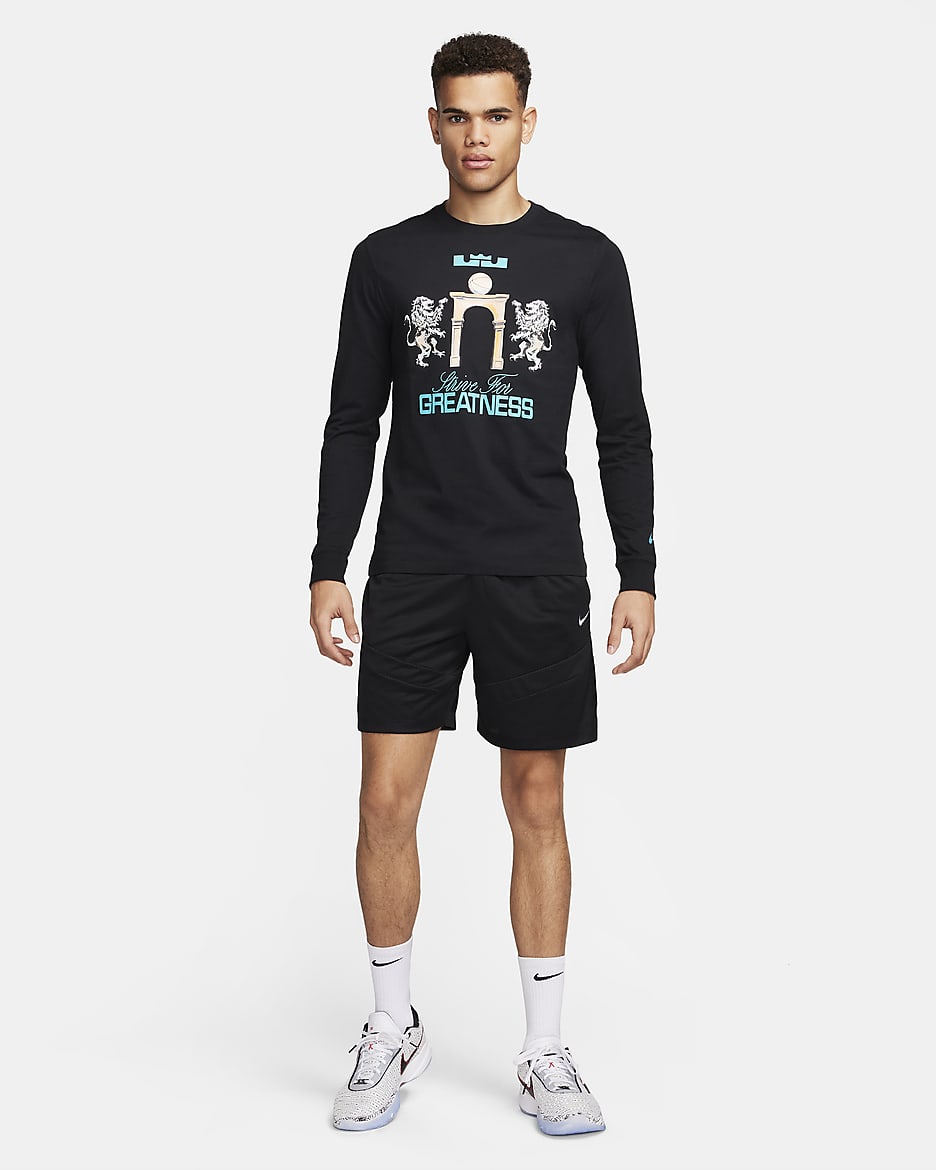 T-shirt a manica lunga LeBron – Uomo - Nero