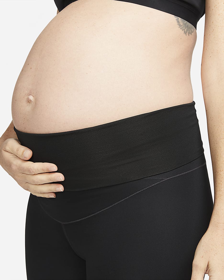 Nike One (M) Women's 7" Biker Shorts (Maternity) - Black/White