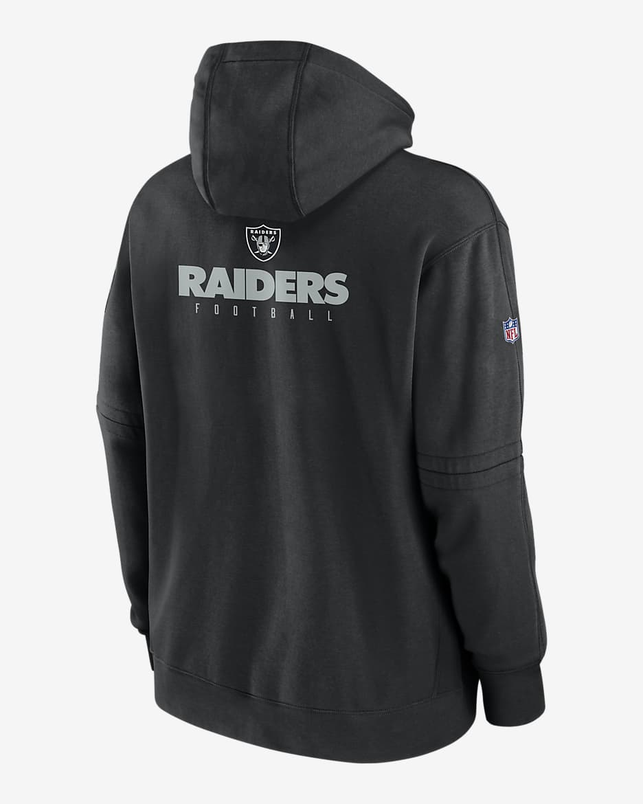 Huvtröja Las Vegas Raiders Sideline Club Nike NFL för män - Svart