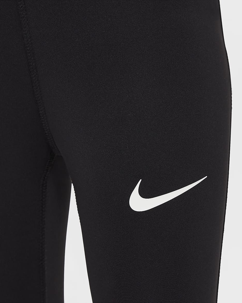 Leggings para niños talla pequeña Nike Dri-FIT Pro - Negro