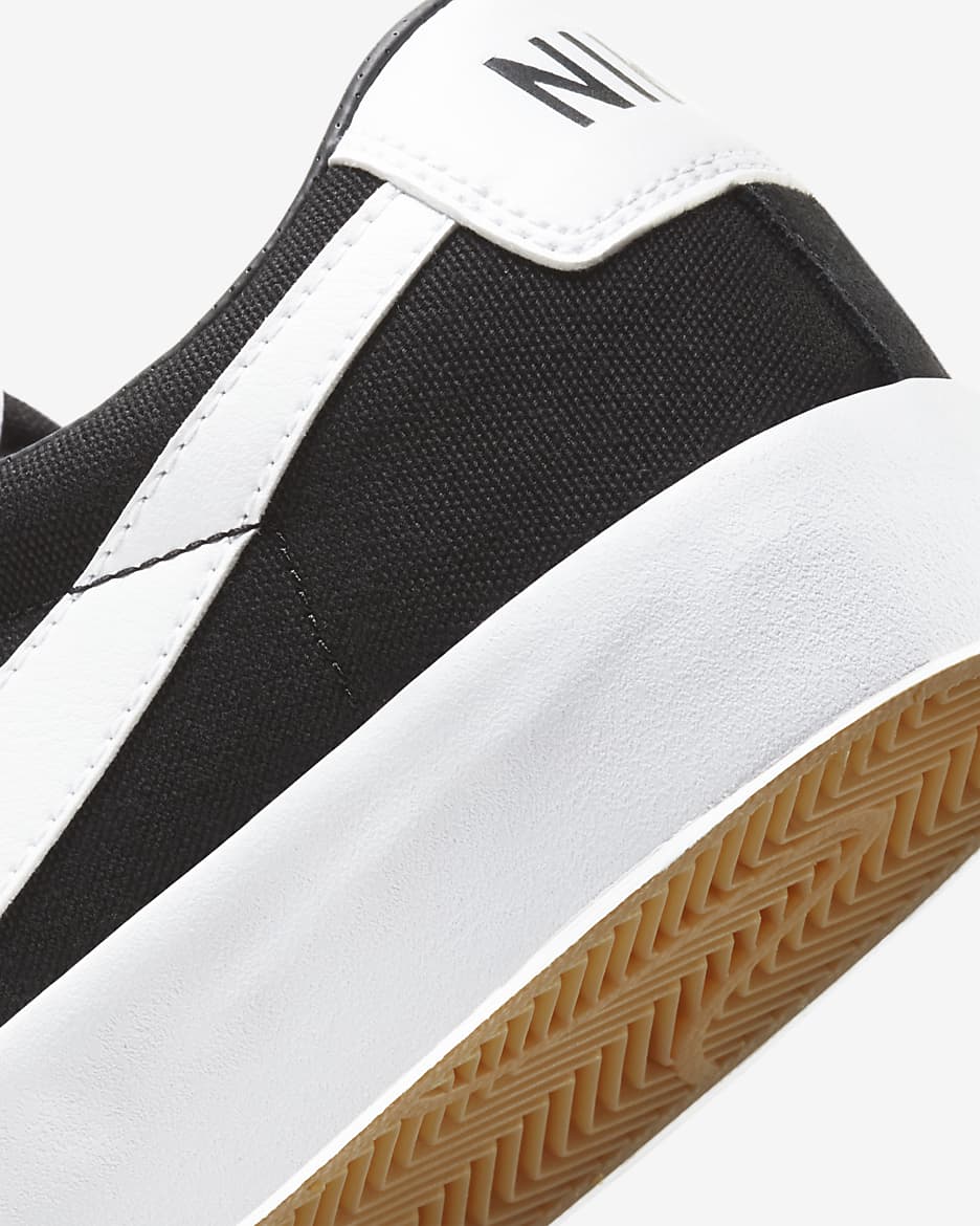 Nike SB Zoom Blazer Low Pro GT Skate Shoes - Black/Black/Gum Light Brown/White