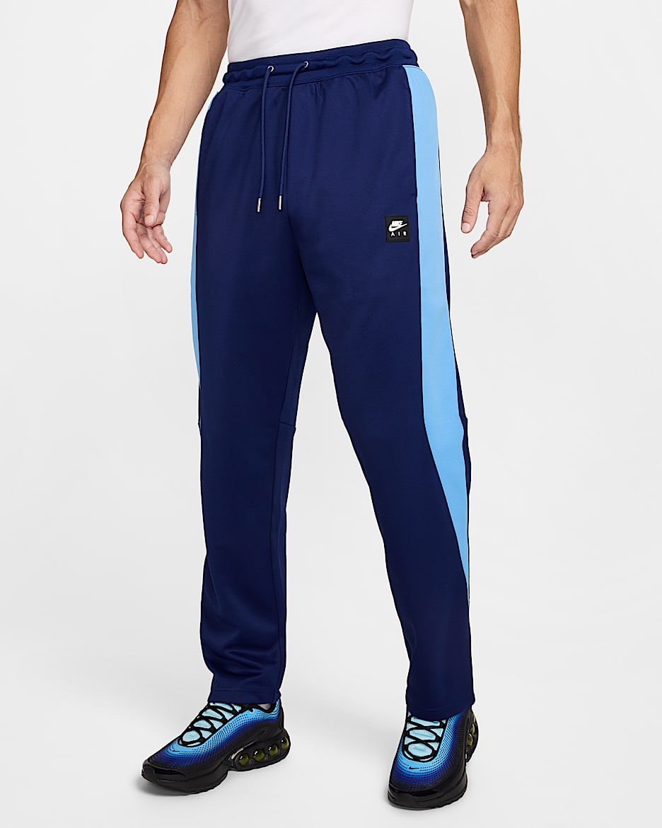 Nike Air Men's Poly-Knit Track Pants - Blue Void/University Blue/White