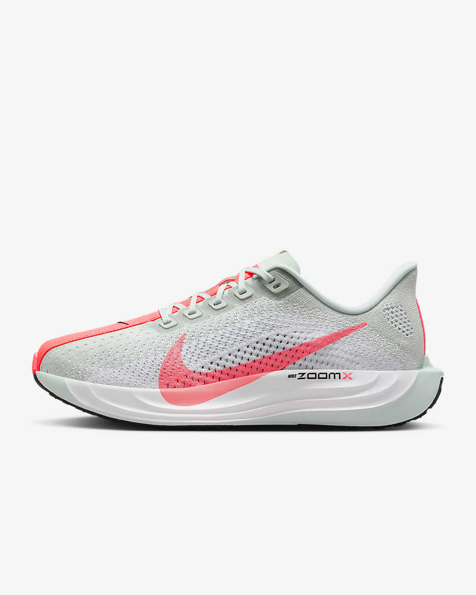 Nike Pegasus Plus Women's Road Running Shoes - Barely Grey/White/Black/Hot Punch