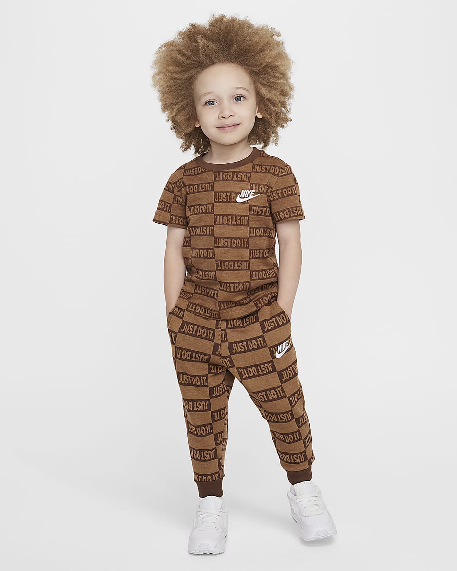 Nike "Just Do It" Toddler Jacquard T-Shirt - Flax