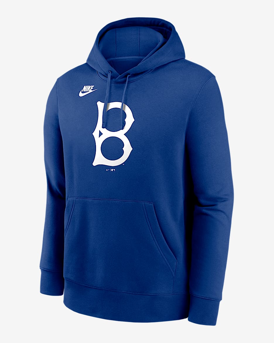 Sudadera con gorro sin cierre Nike de la MLB para hombre Brooklyn Dodgers Cooperstown Logo Club - Royal