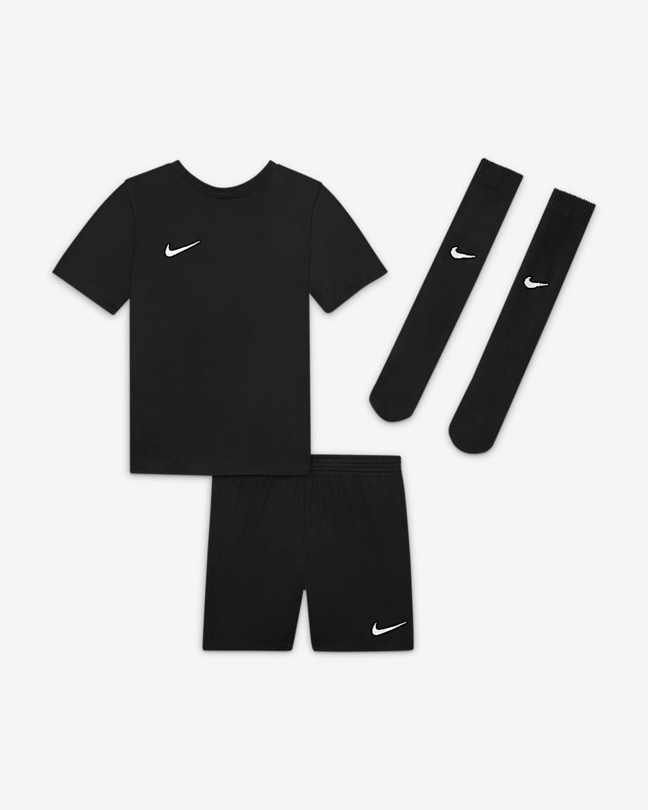 Nike Dri-FIT Park Little Kids' Soccer Kit - Black/Black/White