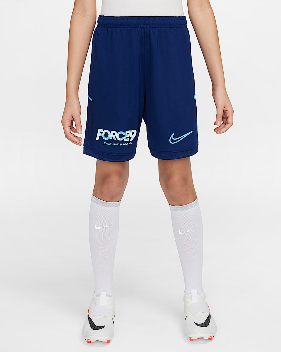 Erling Haaland Academy Older Kids' Dri-FIT Football Shorts - Blue Void/Blue Void/University Blue