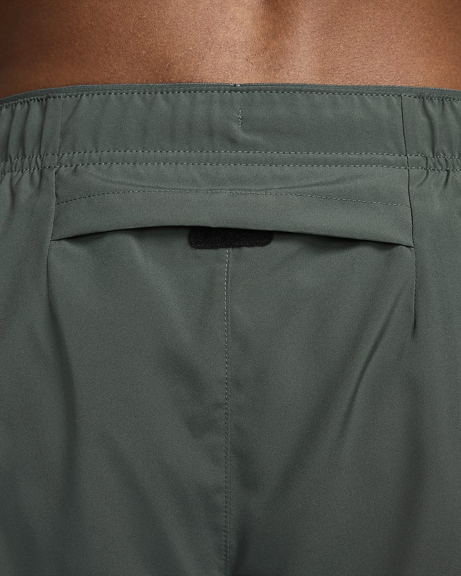 Nike Challenger Men's Dri-FIT 13cm (approx.) Brief-lined Running Shorts - Vintage Green/Bicoastal/Black