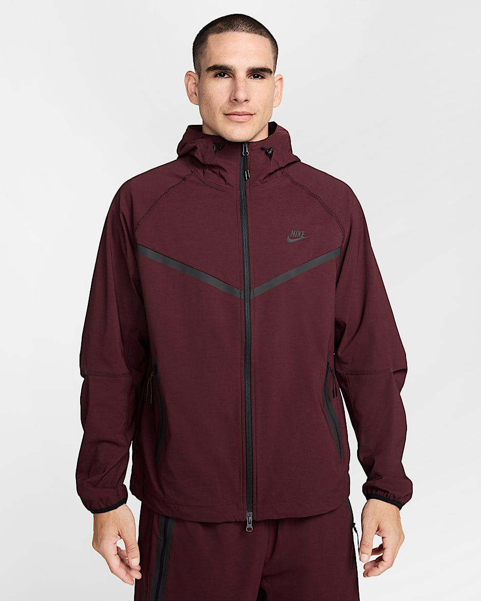 Nike Tech Men's Woven Jacket - Burgundy Crush/Burgundy Crush/Black