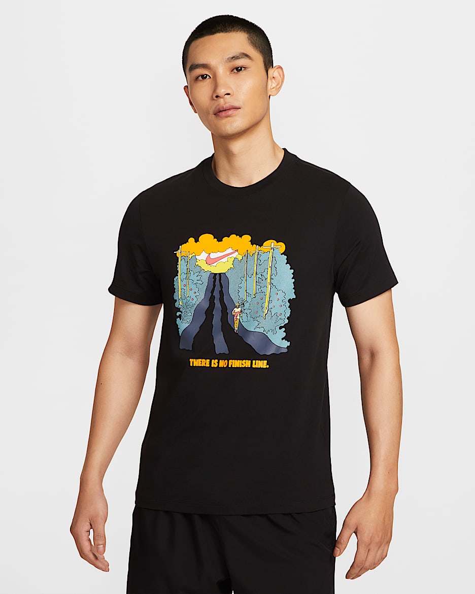 Nike Men's Running T-Shirt - Black