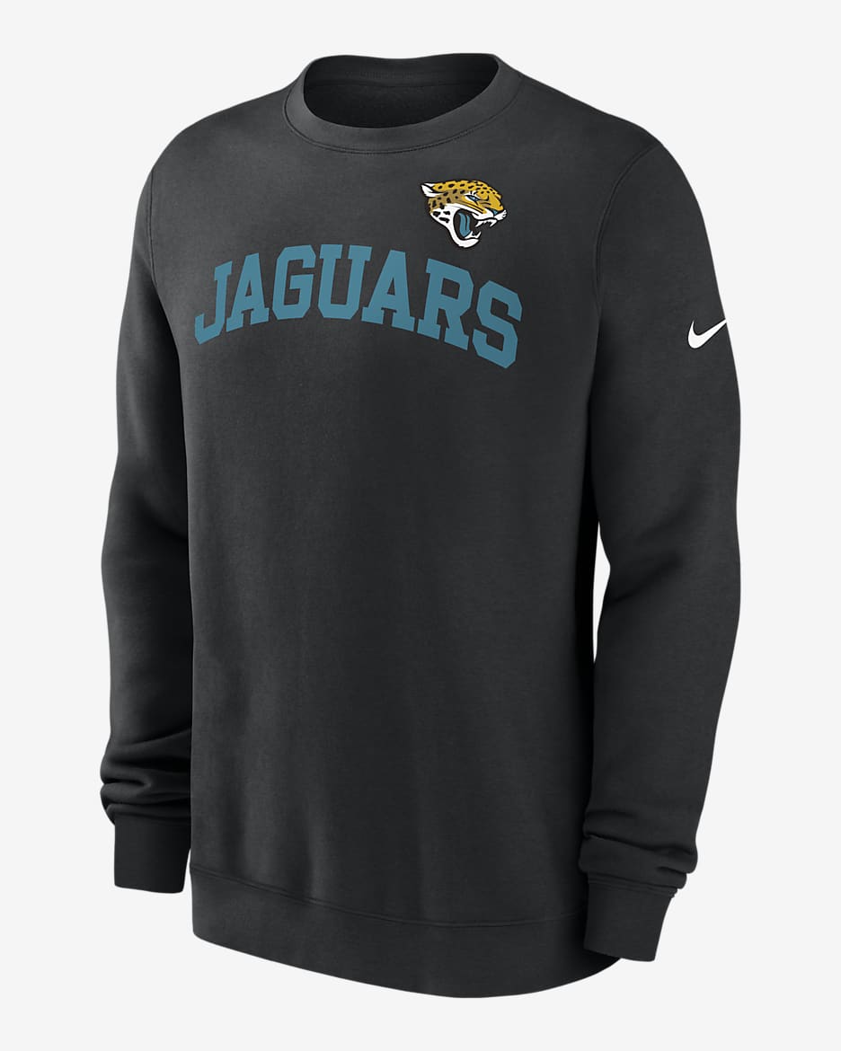 Jacksonville Jaguars Club Men's Nike NFL Pullover Crew - Black