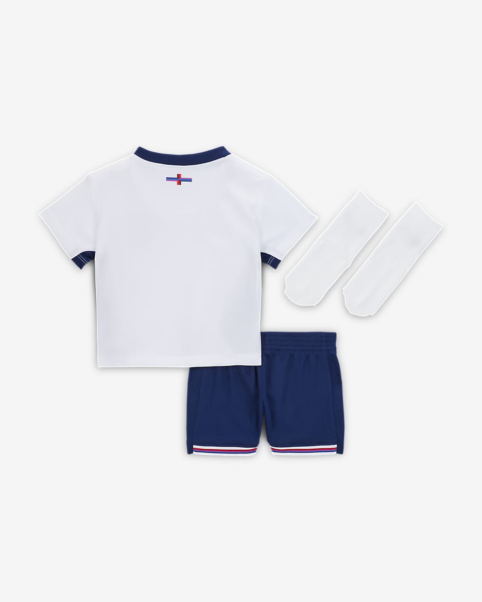 England 2024/25 Stadium Home dreiteiliges Nike Replika Fußballtrikot-Set (Babys und Kleinkinder) - Weiß/Blue Void