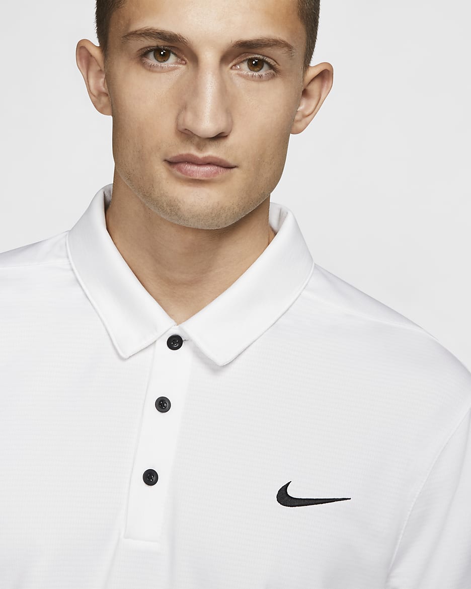 Polo de fútbol para hombre Nike - Blanco/Negro/Negro