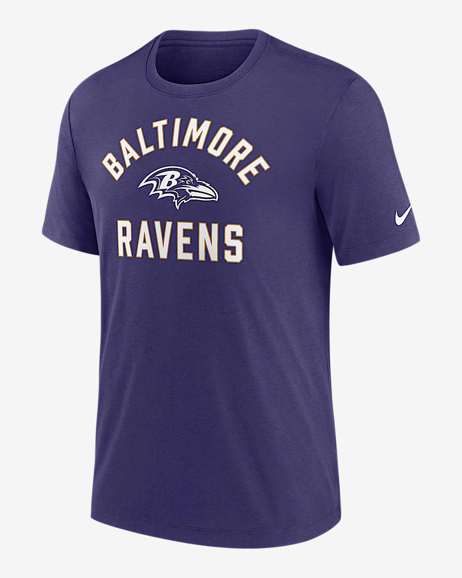 Baltimore Ravens Favorable Timeline Men's Nike NFL T-Shirt - Purple