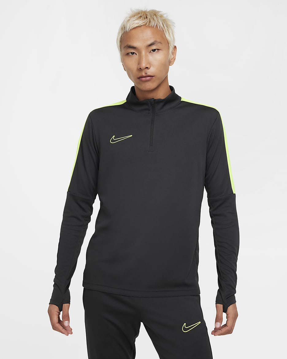 ナイキ Dri-FIT アカデミー メンズ サッカードリルトップ - アンスラサイト/ボルト/ボルト
