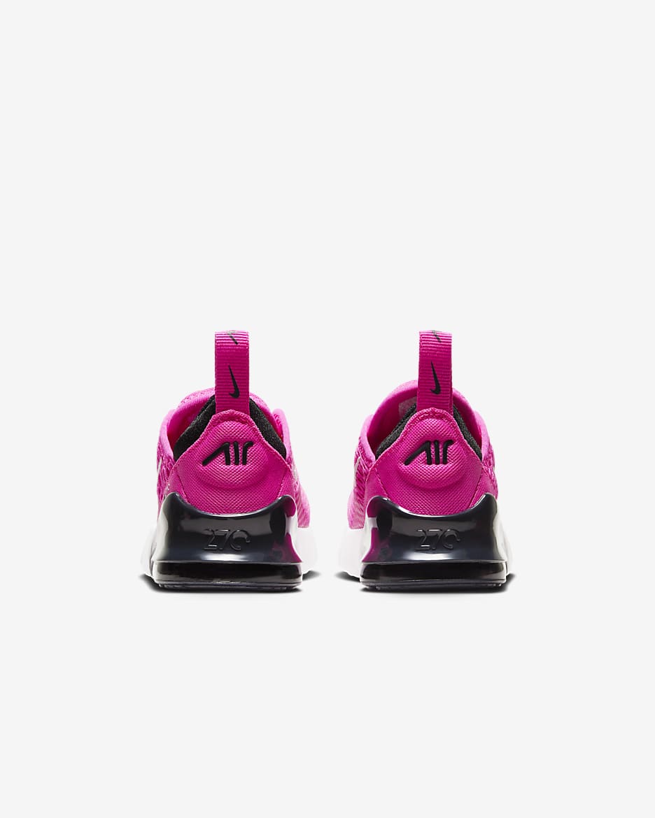 Nike Air Max 270 Baby/Toddler Shoe - Laser Fuchsia/Black/White/Summit White