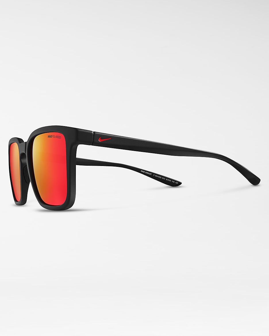 Nike Circuit Polarized Sunglasses - Black/University Red