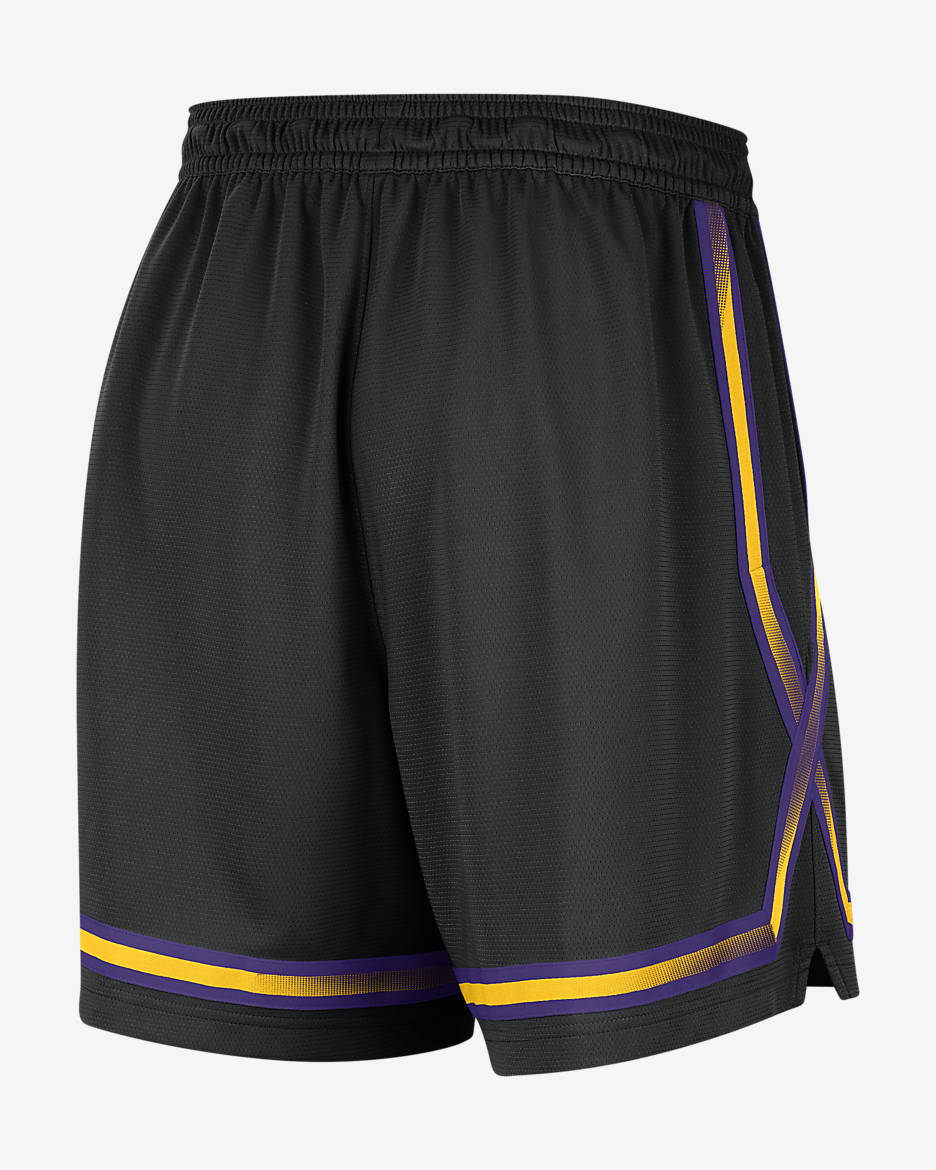 Short Nike Dri-FIT NBA Los Angeles Lakers Fly Crossover pour femme - Noir/Amarillo