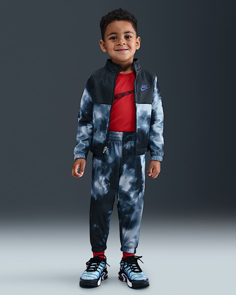 Nike Sportswear Dri-FIT Toddler Futura Storm Printed 2-Piece Propus Set - Dark Smoke Grey