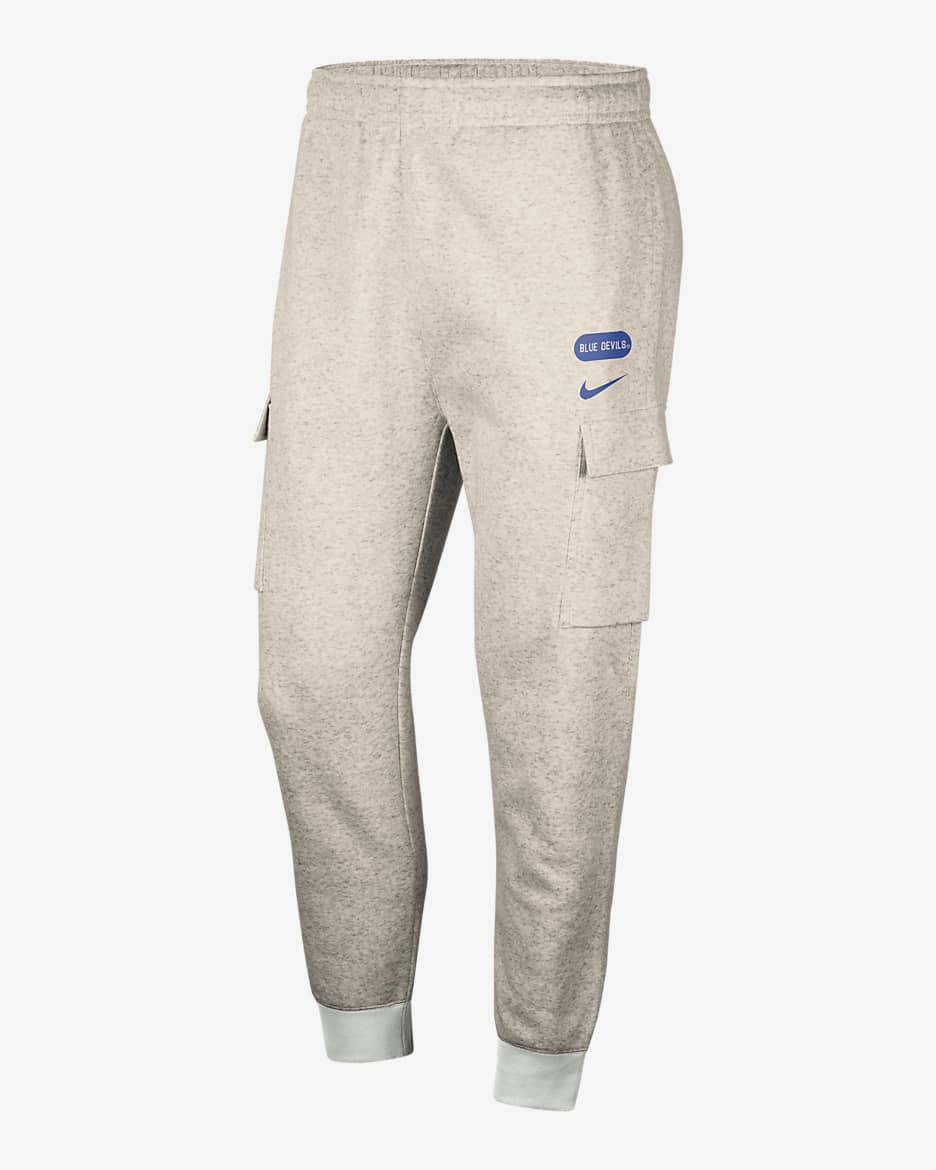Duke Club Men's Nike College Cargo Pants - Birch/Heather/Grey Fog/Game Royal