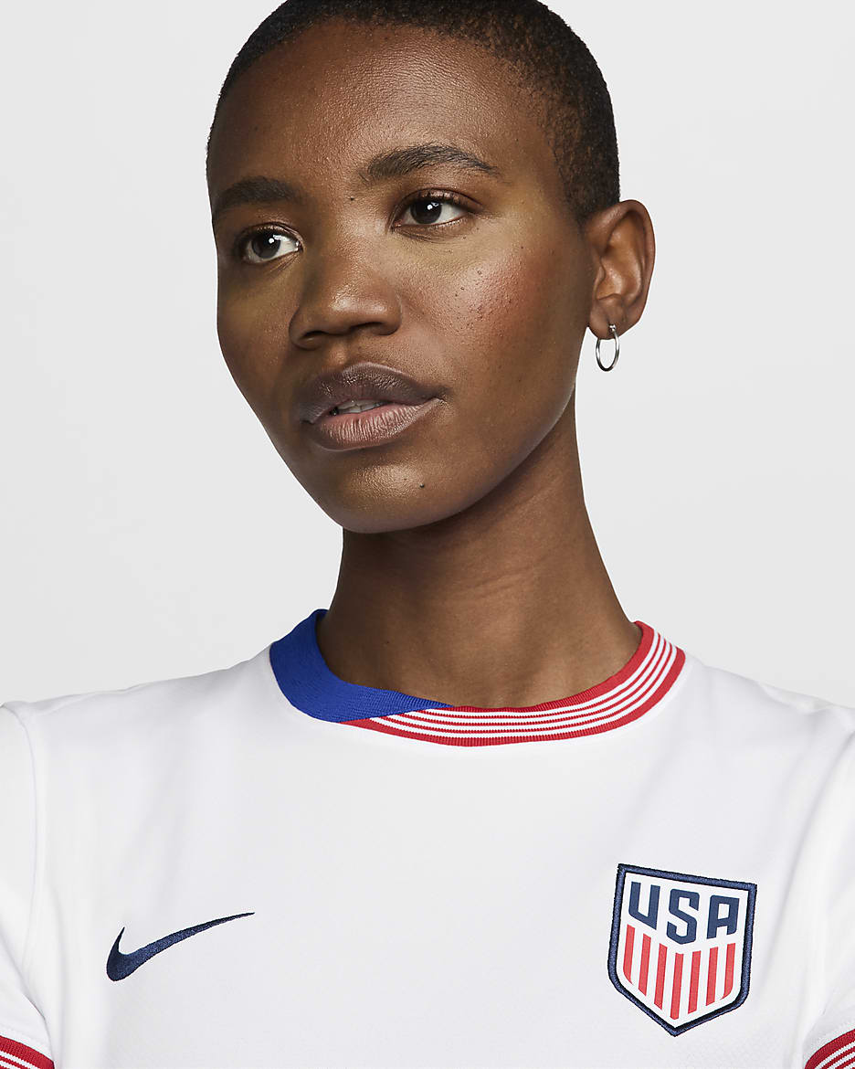 Jersey de fútbol Nike Dri-FIT Replica del USWNT local 2024 Stadium para mujer - Blanco/Blanco