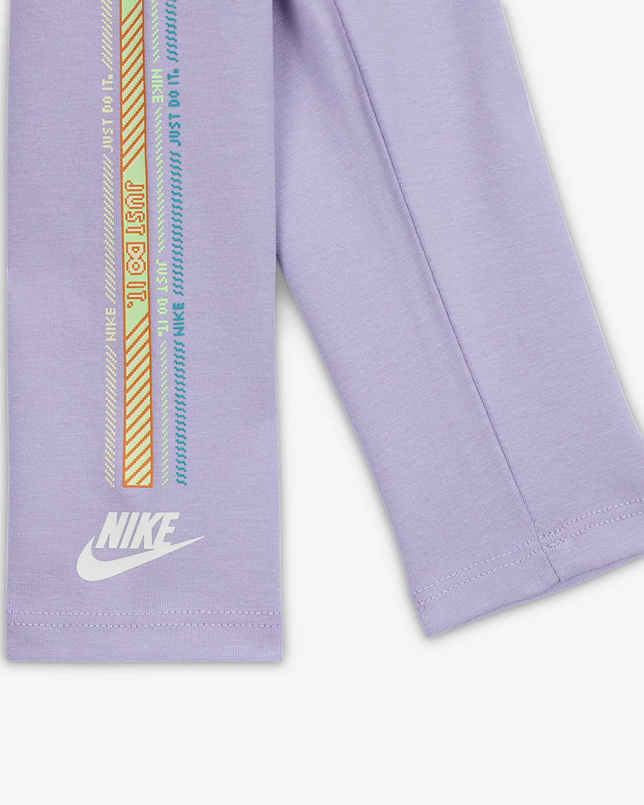 Nike Happy Camper Baby (12-24M) Leggings Set - Hydrangeas