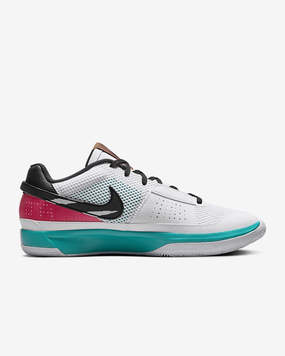 Ja 1 "Scratch" Basketball Shoes - White/Turbo Green/University Red/Black