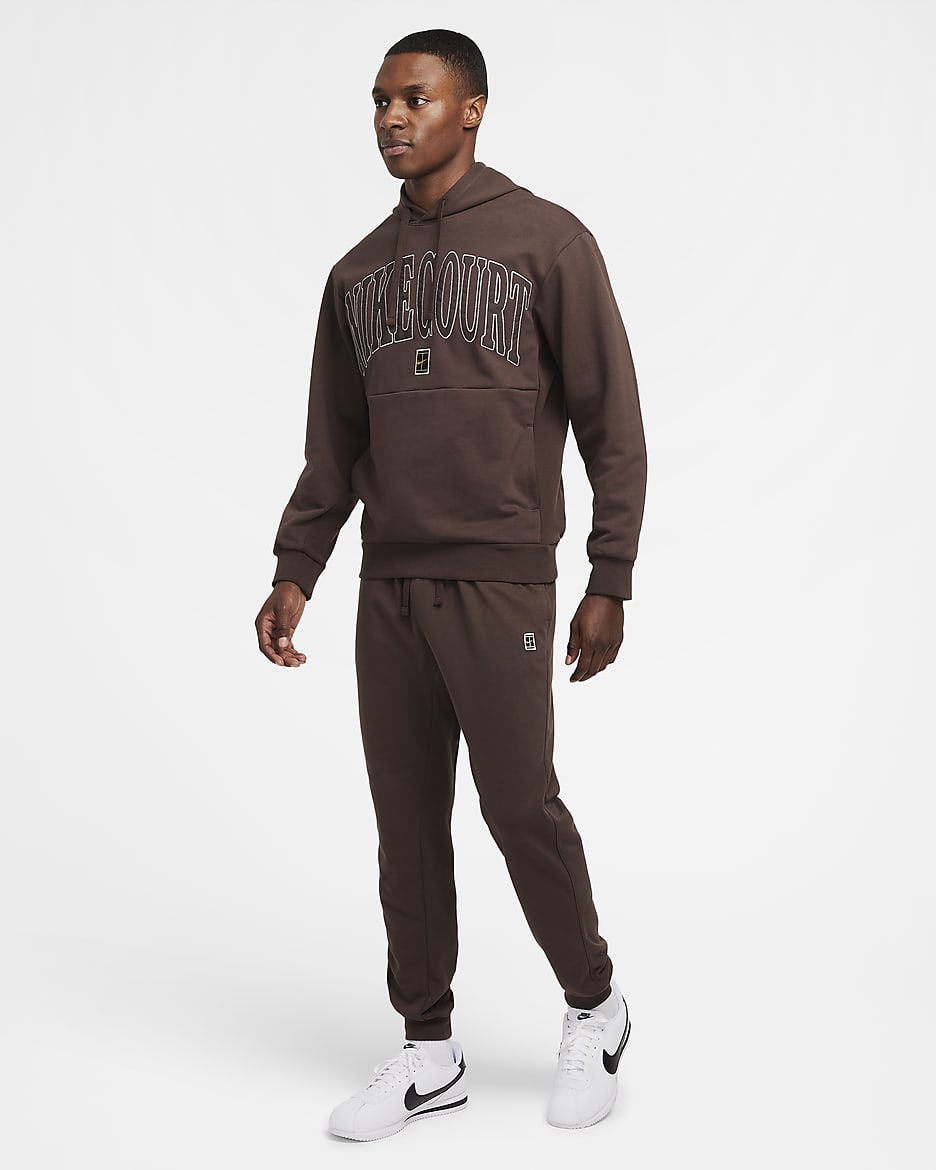 NikeCourt Heritage Men's French Terry Tennis Trousers - Baroque Brown