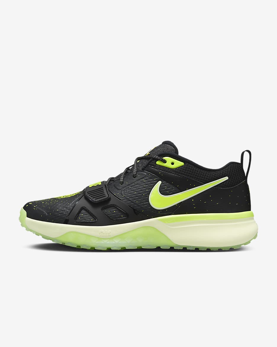 Nike Diamond Elite Turf Men's Baseball Shoes - Black/Life Lime/Volt