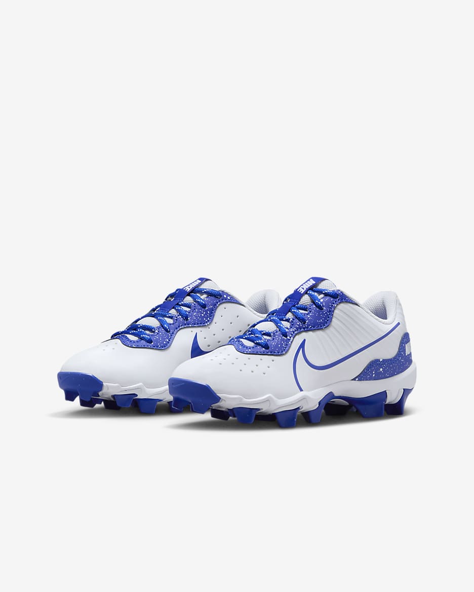 Tacos de béisbol para niños talla pequeña/grande Nike Alpha Huarache 4 Keystone - Blanco/Hiperroyal