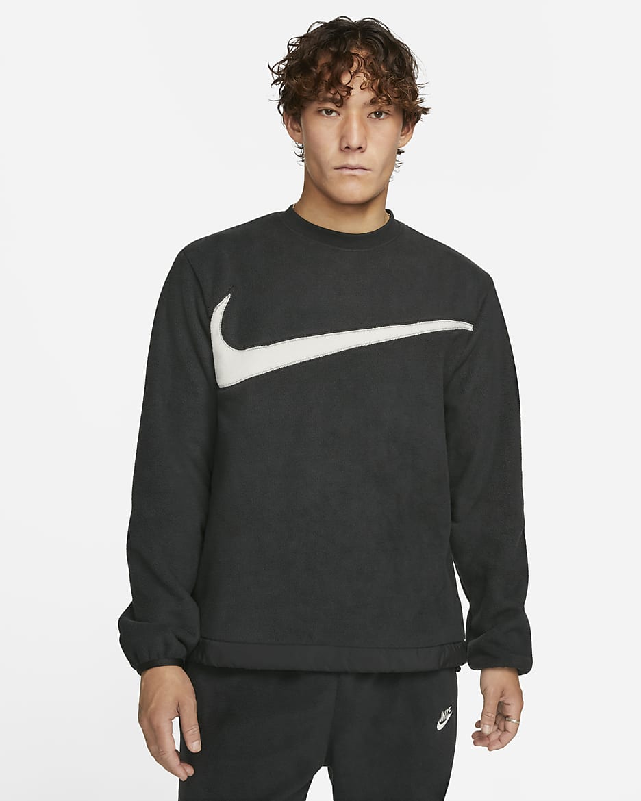 Nike Club+ Men's Fleece Winterized Crew - Black