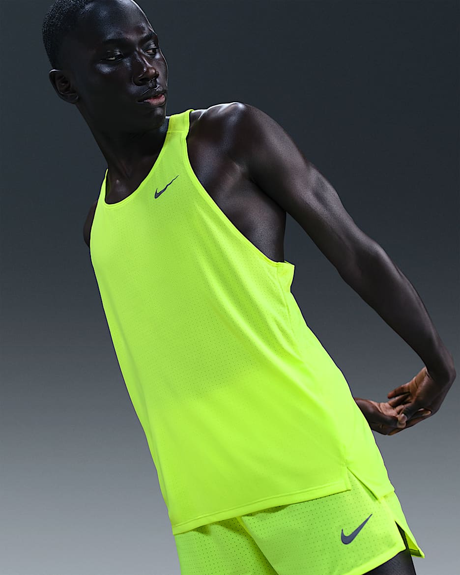 Nike Fast Men's Dri-FIT Running Vest - Volt