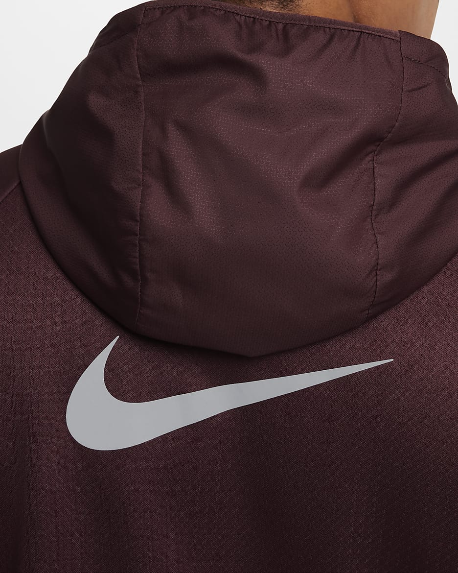 Nike Sphere Miler Men's Therma-FIT Water-Repellent Running Jacket - Burgundy Crush/Burgundy Crush