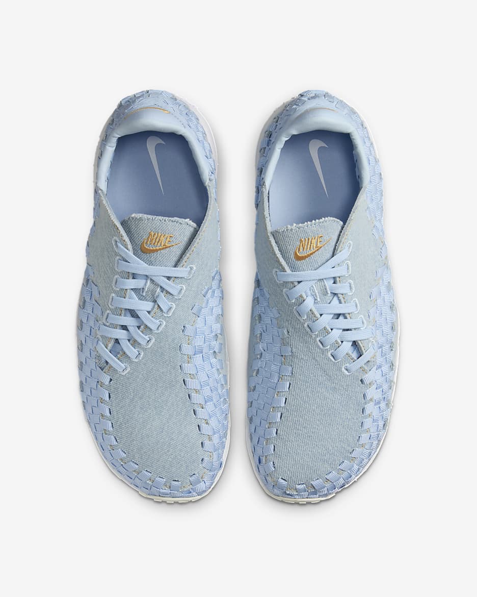 Nike Air Footscape Women's Shoes - Denim/Ice Blue/White/Wheat Gold