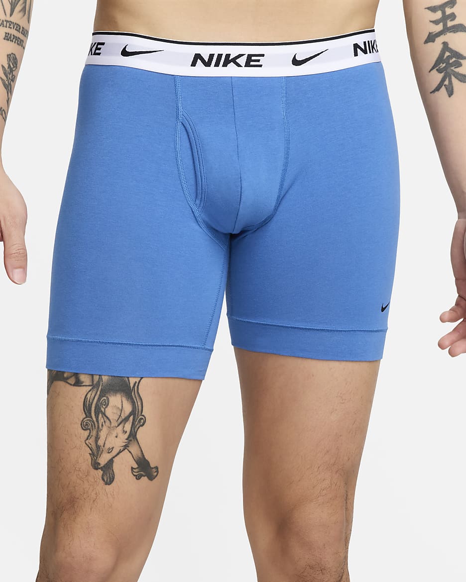 Ropa interior para hombre Nike Dri-FIT Essential Cotton Stretch (paquete de 3) - Azul claro