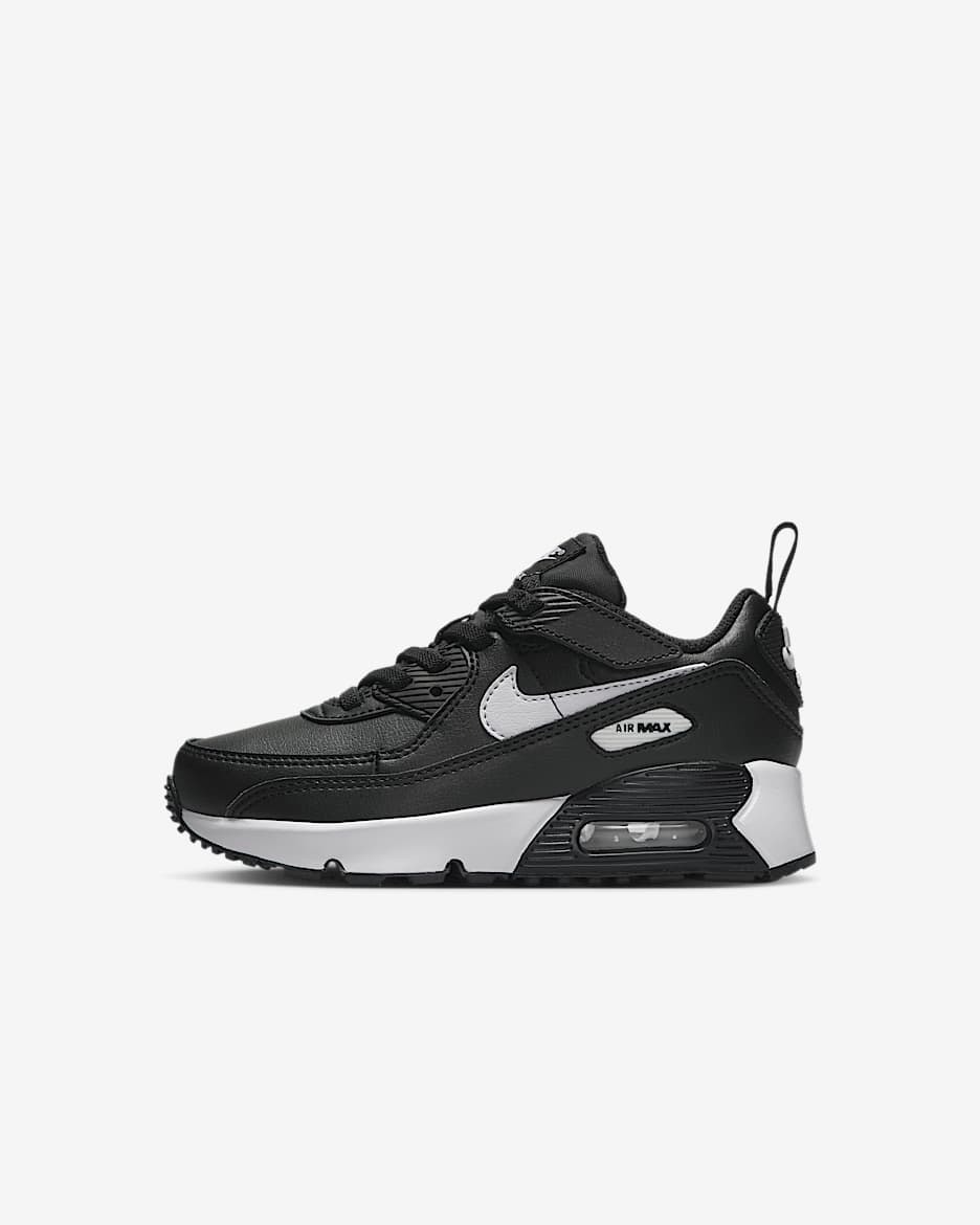 Nike Air Max 90 EasyOn Little Kids' Shoes - Black/Black/White
