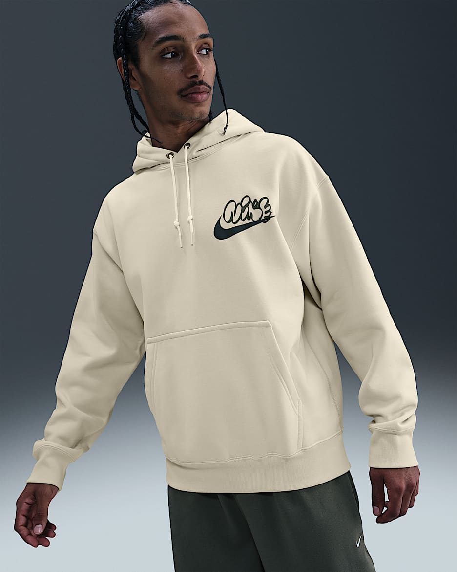 Sweat à capuche en tissu Fleece Nike Solo Swoosh pour Homme - Light Khaki